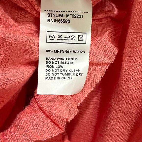 Free People Movement Hummingbird Blouse Coral / Peach - NWT - Picture 6 of 6